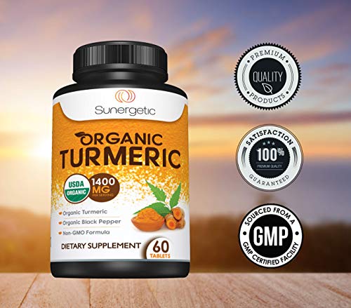 USDA Certified Organic Turmeric Supplement – Includes Organic Turmeric & Organic Black Sunergetic