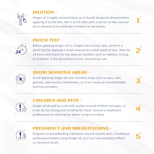 HIQILI Pure Ginger Essential Oil 3.38 Fl Oz, Pure Natural Premium Ginger Oil for Massage HIQILI