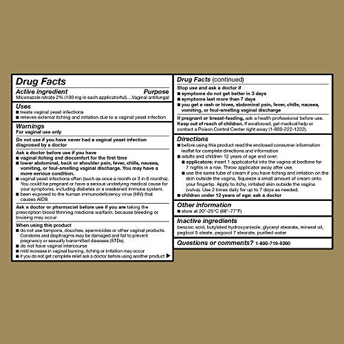 GoodSense Miconazole 7, Miconazole Nitrate Vaginal Cream (2 Percent), Vaginal Antifungal, 7-Day Treatment GoodSense