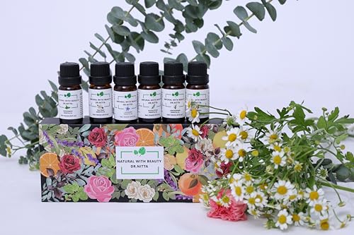 Essential Oils Set 100% Pure Natural DR.NITTA Top 6 Oils for Massage,Diffusers,Humidifier DR.NITTA
