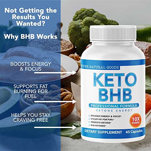 Keto BHB with Apple Cider Vinegar - Reach Ketosis Faster, Boost Energy, Suppress Craving Super Natural Goods