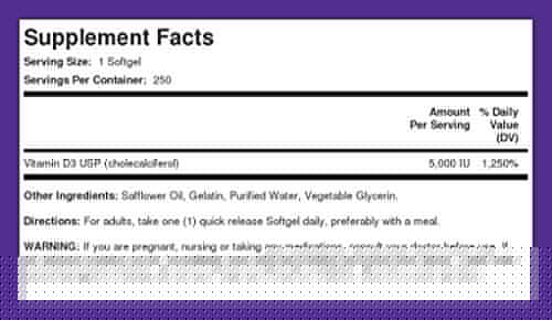 Piping Rock Vitamin D3 5000 IU | 250 Softgels | High Potency Supplement | Non-GMO Piping Rock