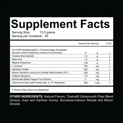 Hyfuel Nutrition Zeus Pump Pre Workout - Pump Focus Energy Power - 3D Pump Breakthrough Hyfuel Nutrition