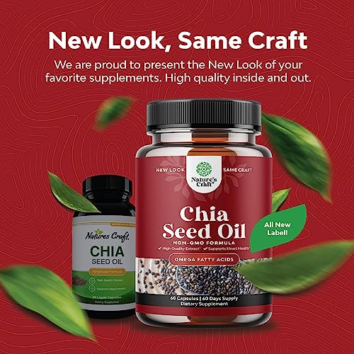 Potent Chia Seed Extract Pills for Men and Women Natural Supplement for Weight Loss Natures Craft