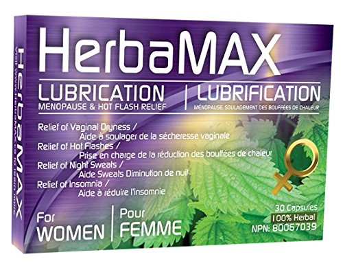 Herbamax Menopause Lubrication & Hot Flash Relief 100% Herbal Health Canada Licenced