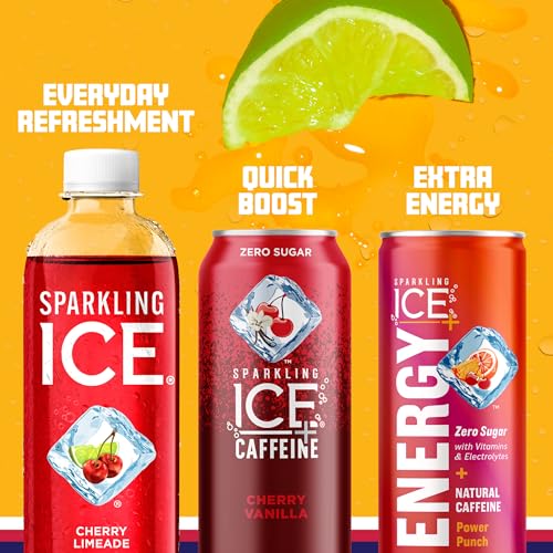 Sparkling Ice, Cherry Limeade Sparkling Water, Zero Sugar Flavored Water, with Vitamins Sparkling ICE