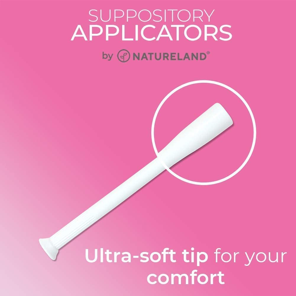 Natureland [40 Count Boric Acid Suppositories 600mg w/ [10 Pack] Vaginal Applicator - Feminine Care Natureland