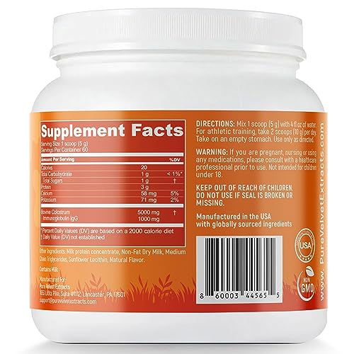 Pure Velvet Colostrum Powder for Gut Health, Bloating, Hair Growth, Immune Support Pure Velvet