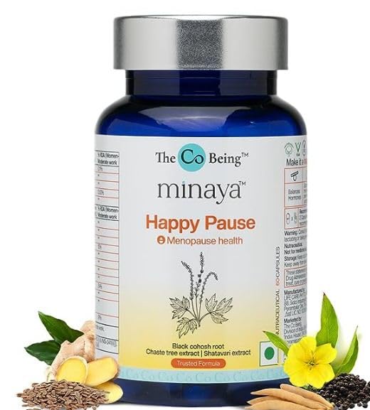 Happy Pause Capsules, Menopause Supplements for Women, Natural Support for Hot Flashes, Hormone