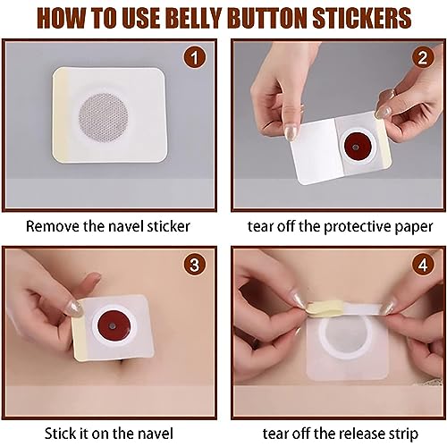 Rosarden 100Pcs Belly Patch, Toning Contouring Firming Patches, Navel Sticker, Sweatproof Patches Rosarden