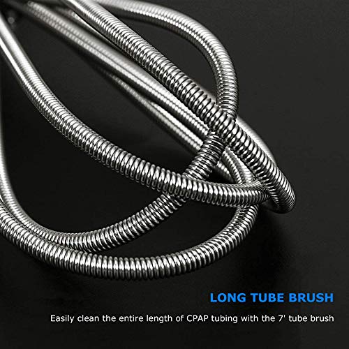 CPAP Tube Cleaning Brush-7 Feet Flexible + 7 Inches Handy Stainless Steel SUNMU