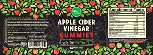 Apple Cider Vinegar Gummies with Mother - Weight Management & Detox - 2X Stronger Maju Superfoods