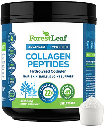 Collagen Peptides Powder Unflavored - Hydrolyzed Collagen Protein