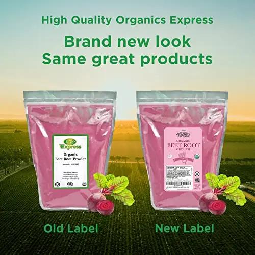 HQOExpress Organic Beetroot Powder - Organic Superfood - Nitric Oxide Booster - Non HQO HIGH QUALITY ORGANICS