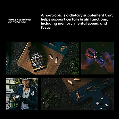 ONNIT Alpha Brain (120ct) - Over 1 Million Bottles Sold - Premium Nootropic Brain Sup ONNIT