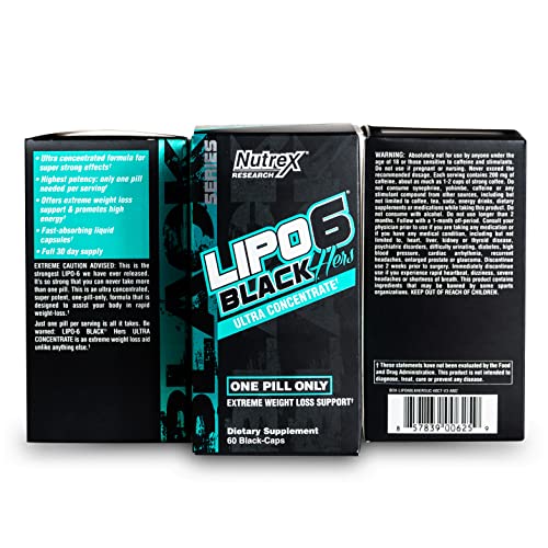 Nutrex Research Lipo-6 Black Hers Ultra Concentrate | Weight Loss Pills for Women | Fat Burner Nutrex Research