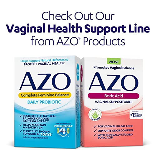 AZO Yeast Plus Dual Relief Tablets, Yeast Infection and Vaginal Symptom Relief, Relieves Itching & Burning AZO