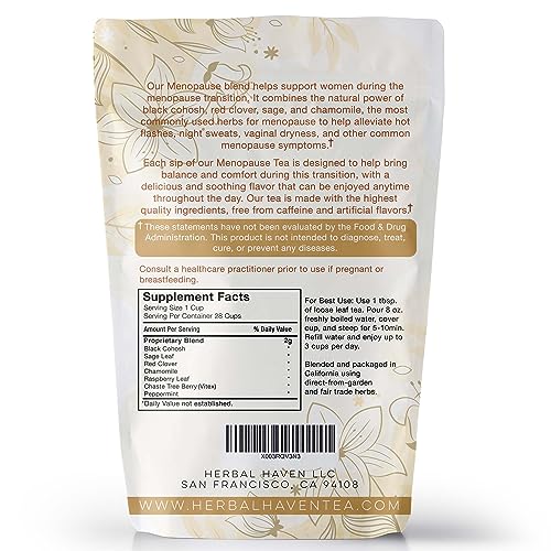 Menopause Tea for Cooling, Hormonal Balance, Relief from Hot Flashes, Night Sweats PCOS Herbal Tea