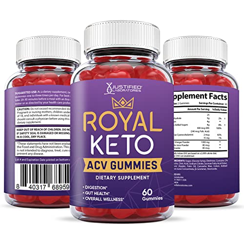Justified Laboratories Royal Keto ACV Gummies 1000MG with Pomegranate Juice Beet Root