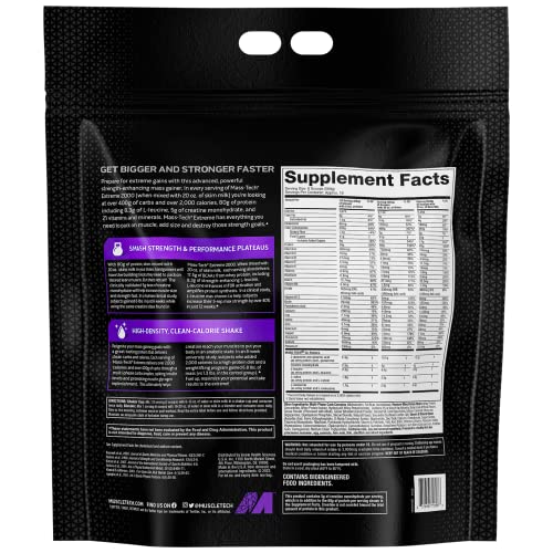 MuscleTech Mass Gainer Protein Powder, Mass-Tech Extreme 2000, Muscle Builder MuscleTech
