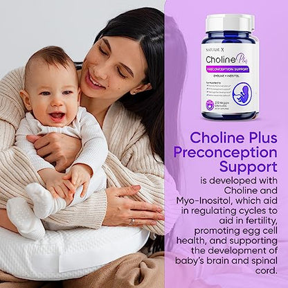 Natural X Choline Plus Inositol Fertility Supplements – Myo-Inositol and Choline Preconception Vitamins