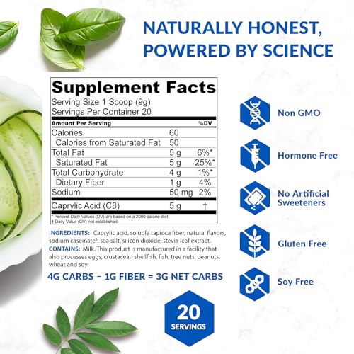 BioTrust Keto Elevate – Pure C8 MCT Oil Powder – Ketogenic Diet Supplement & Paleo 