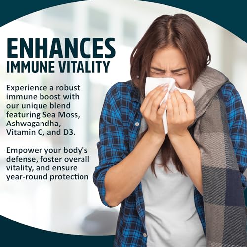 Sea Moss Black Seed Oil Ashwagandha Ginger - Multimineral Sea Moss Capsules MDA Supplements