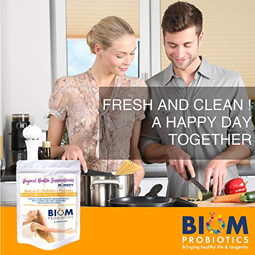 Biom Probiotics Prebiotics Boric acid Suppositories . Feminine Health Probiotic for Infections Biom Probiotics