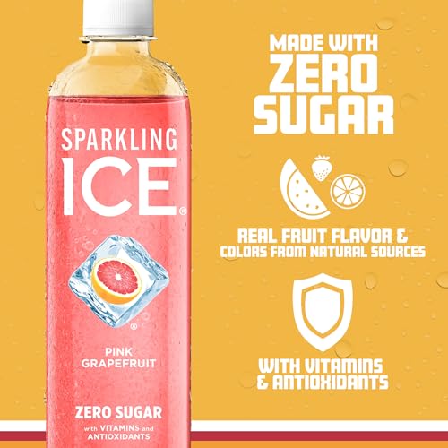 Sparkling Ice, Pink Grapefruit Sparkling Water, Zero Sugar Flavored Water, with Antioxidants Sparkling ICE