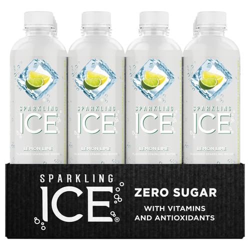 Sparkling Ice, Lemon Lime Sparkling Water, Zero Sugar Flavored Water, with Vitamins Sparkling ICE