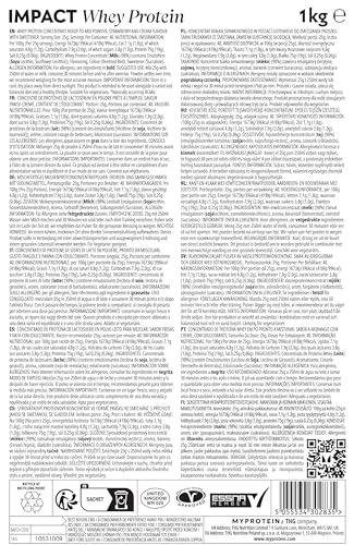 MyProtein Impact Whey Protein Strawberry 2.2 lbs Myprotein