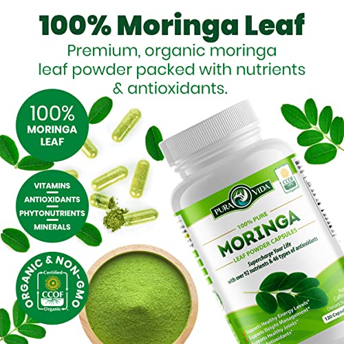 PURA VIDA MORINGA Moringa Capsules Single Origin Organic Moringa Powder. Moringa PURA VIDA MORINGA