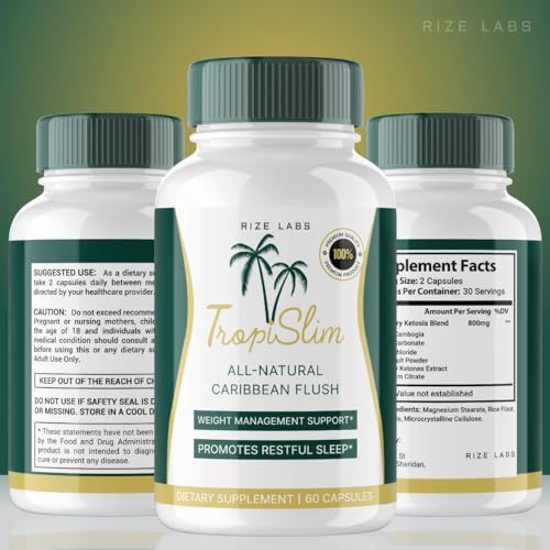rize labs (5 Pack Tropislim Weight Loss Supplement, Tropislim Capsules for Total Body rize labs