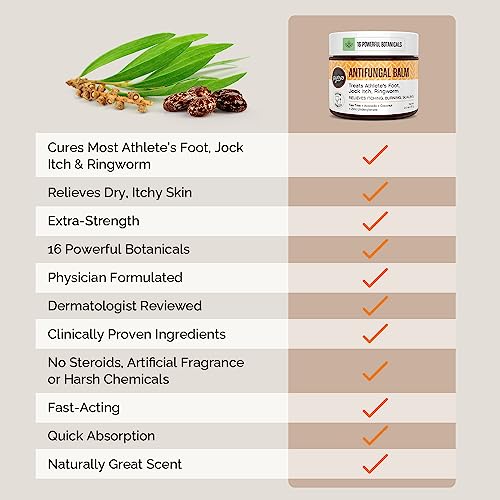 Puriya Tea Tree Oil Antifungal Cream, Plant-Powered Athletes Foot Cream Treatment Puriya