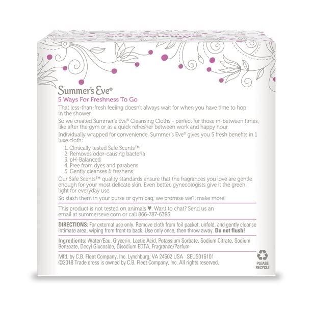 Summer's Eve Cleansing Cloth Simply Sensitive, 3 Count Summer's Eve