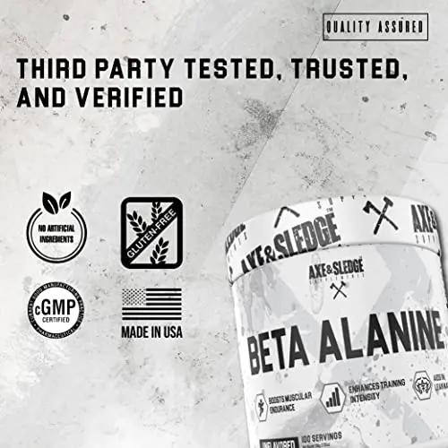 Axe & Sledge Supplements Beta Alanine Basics Powder, Supports Endurance, Performance