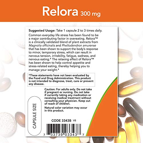 NOW Supplements, Relora 300 mg (a Blend of Plant Extracts from Magnolia officinalis NOW