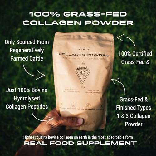 APE Nutrition Collagen Powder Peptides - Type 1 & 3 Bovine Collagen Protein, 100% Grass-Fed & Finished, Ancestral Supplement UK A | P | E