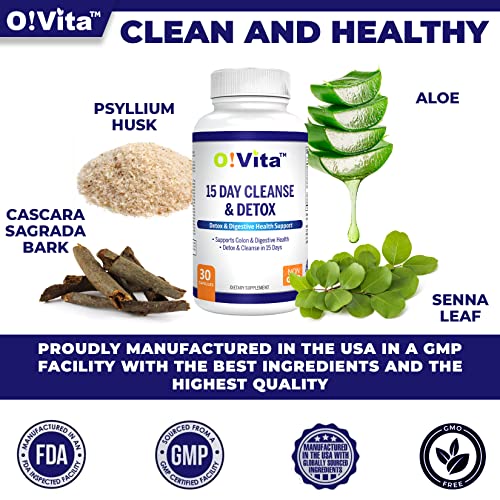 O!VITA 15-Day Cleanse and Detox Supports Digestive and Colon Health, Special Formula O!VITA