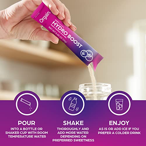 Orgain Organic Hydration Packets, Electrolytes Powder - Variety Pack Hydro