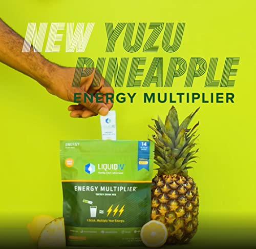 Liquid I.V. Energy Multiplier Yuzu Pineapple, 24 Individual Serving Stick Packs Liquid I.V.