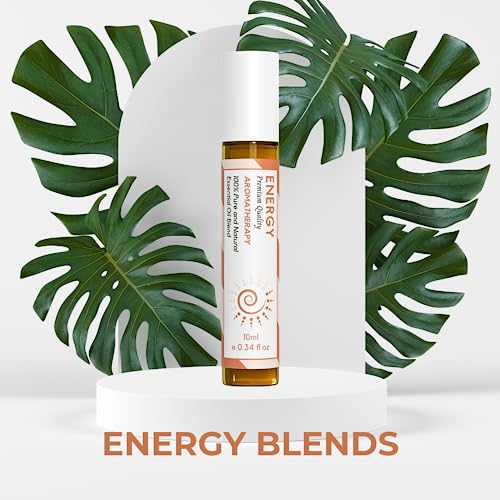 Benatu Energy Essential Oil Roll On Blend (with Clove, Lemon, Grapefruit Oil)- Travel Size Relaxing Roller benatu