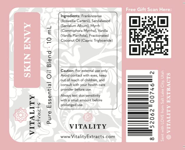 Skin Envy - Face Moisturizer Serum (by Vitality Extracts) Coconut Oil, Collagen, Vitamin E, Vegan Vitality Extracts