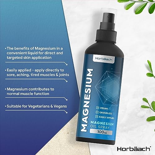 Magnesium Spray for Restless Legs, Muscles, Sleep | 100ml | Magnesium Chloride Oil Horbäach