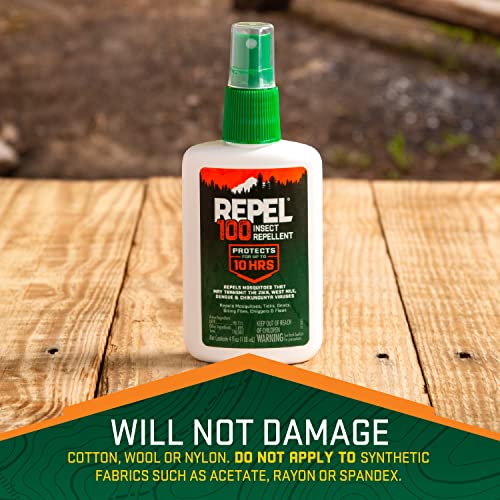 Repel 100 Insect Repellent, Pump Spray, 4-Fluid Ounces, 10-Hour Protec Repel