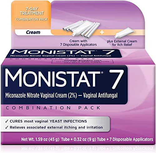 Monistat 7 Simple Cure Feminine Antifungal Cream with RX Strength Cream, 7 Day Treatment Cream Monistat