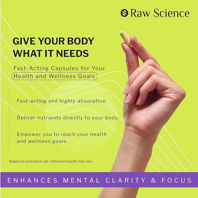 Mushroom Supplement - Shiitake Mushrooms & Lions Mane Supplement Capsules S RAW SCIENCE