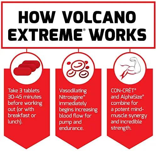 Force Factor Volcano Extreme Pre Workout Nitric Oxide Booster Supplement for Men Force Factor