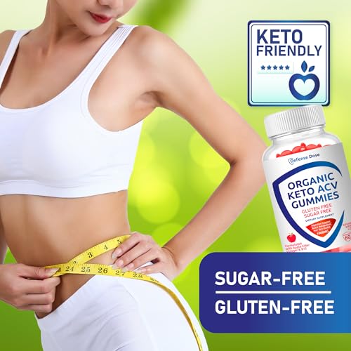 Organic Keto ACV Gummy Advanced Weight Loss - Gluten & Sugar Free Pro Active Rapid Belly Defense Dose